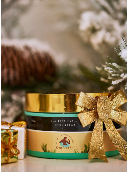 Turmeric Lip Scrub, Tea Tree Facial Cream & Turmeric Brightening Soap Combo Pack